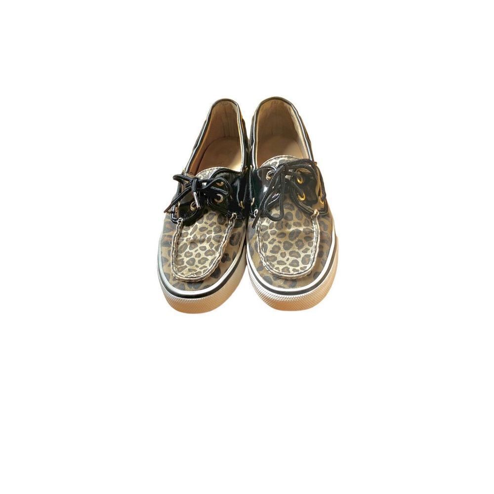 Women’s Sperry Top-Sider 9771577 Biscayne Leopard Boat Shoes 8M